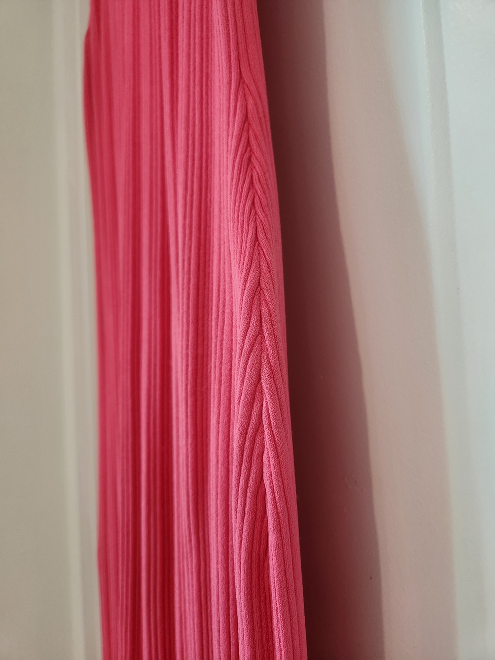 FRAME Pink Ribbed Sleeveless Maxi Dress With Side Slit - Picture 8 of 11